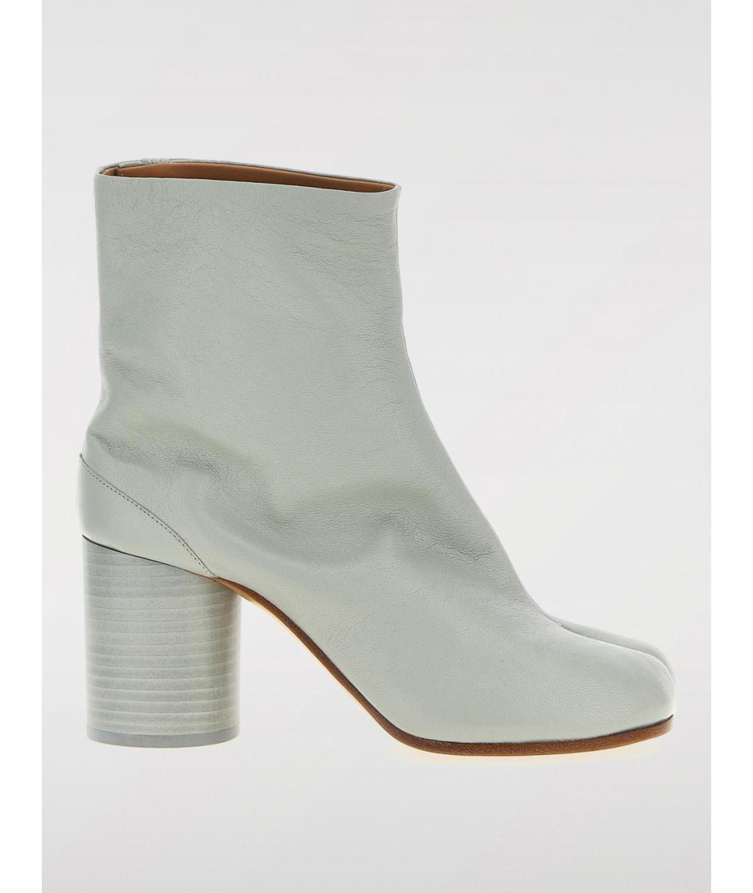 MAISON MARGIELA Серые кожаные ботильоны, фото 5