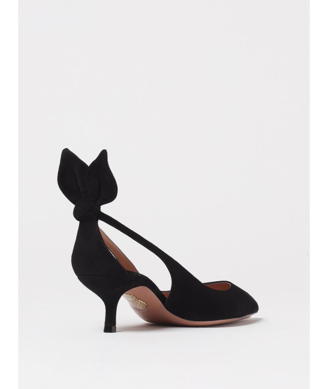 AQUAZZURA Черные замшевые туфли, фото 3