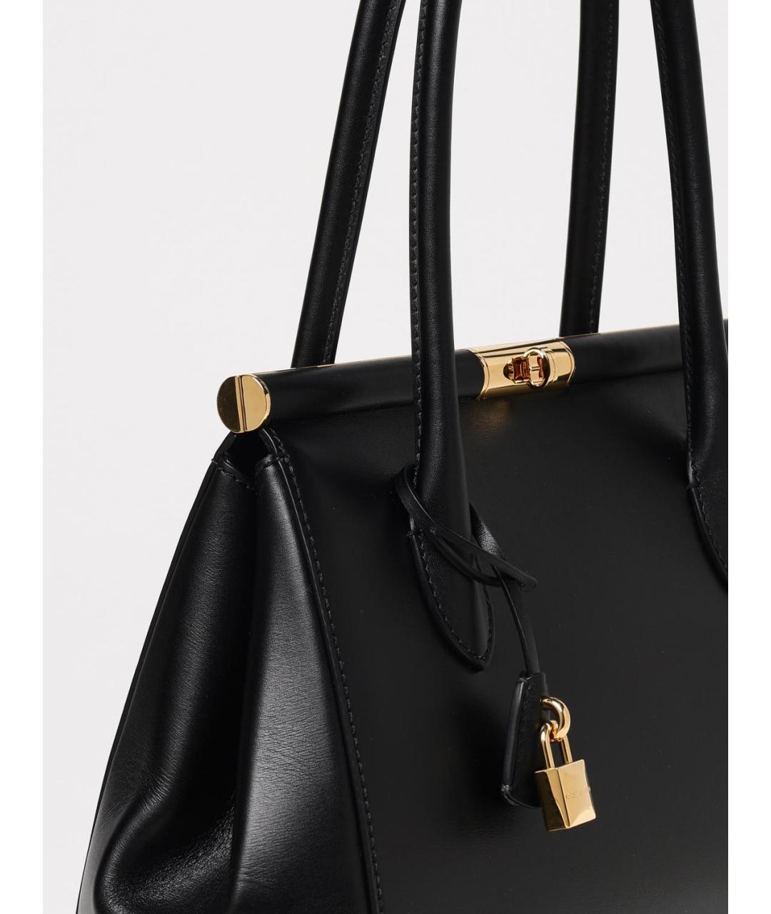 DOLCE&GABBANA Черная кожаная сумка через плечо, фото 4