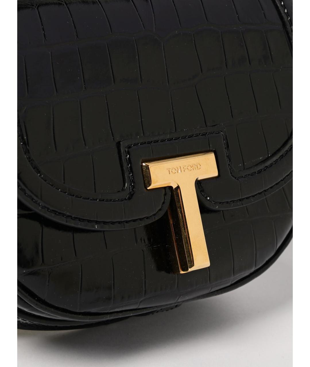 TOM FORD Черная кожаная сумка через плечо, фото 4