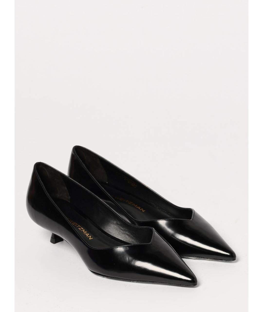 STUART WEITZMAN Черные кожаные туфли, фото 2