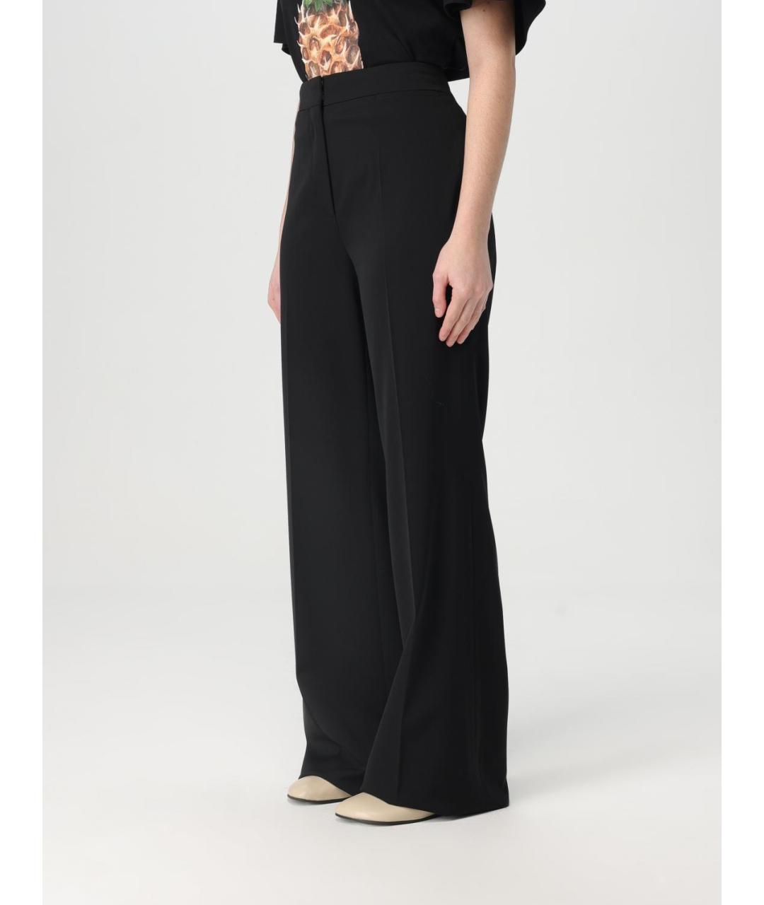 STELLA MCCARTNEY Черные шерстяные прямые брюки, фото 5