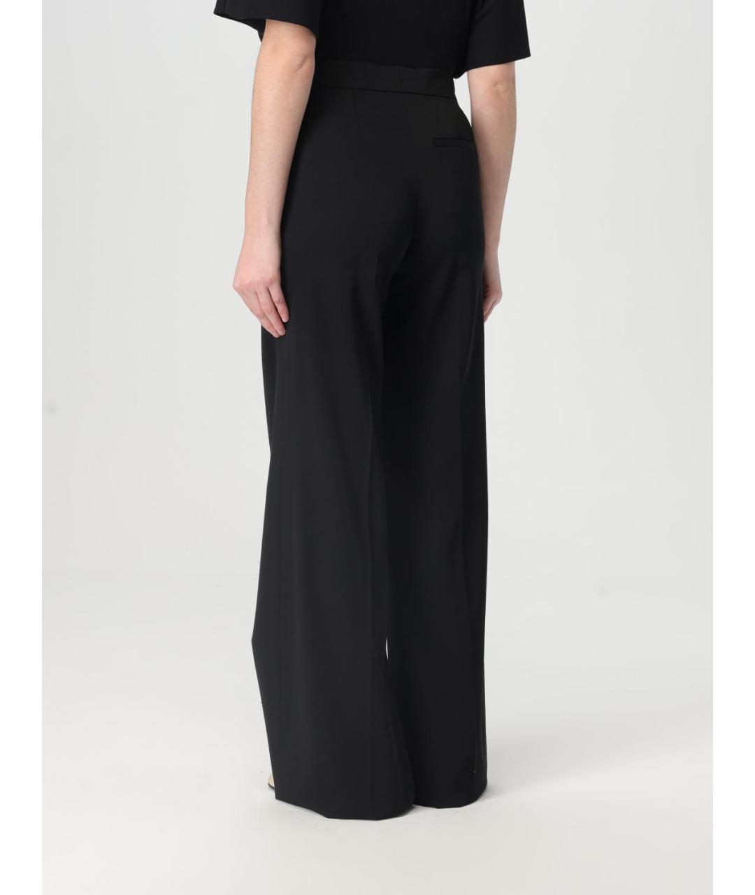 STELLA MCCARTNEY Черные шерстяные прямые брюки, фото 4
