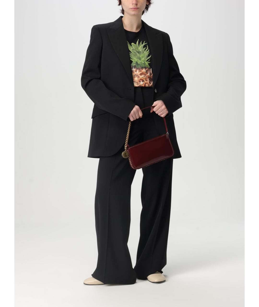 STELLA MCCARTNEY Черные шерстяные прямые брюки, фото 3