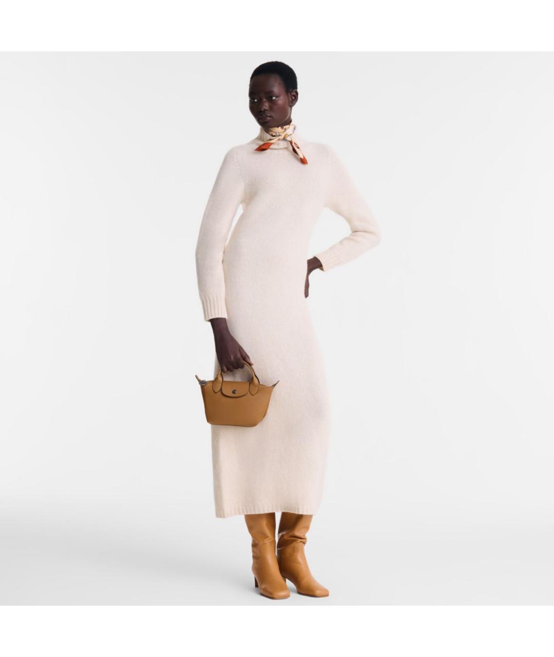 LONGCHAMP Коричневая кожаная сумка через плечо, фото 2