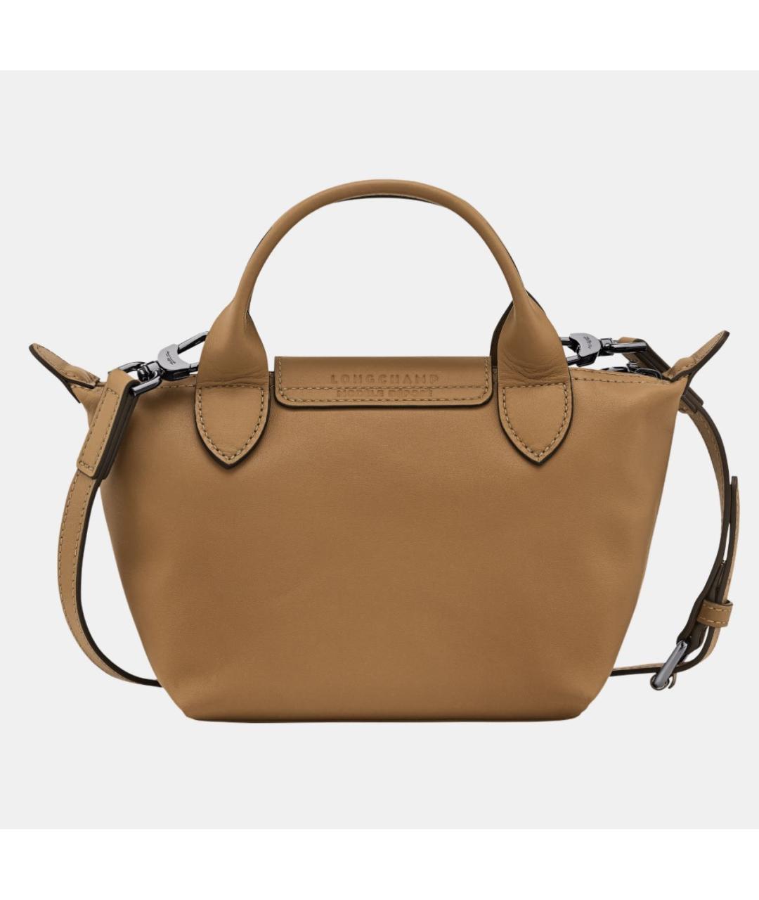 LONGCHAMP Коричневая кожаная сумка через плечо, фото 3