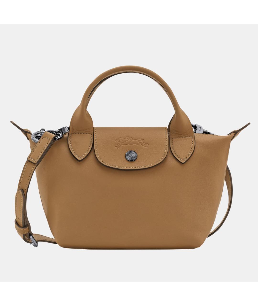 LONGCHAMP Коричневая кожаная сумка через плечо, фото 6