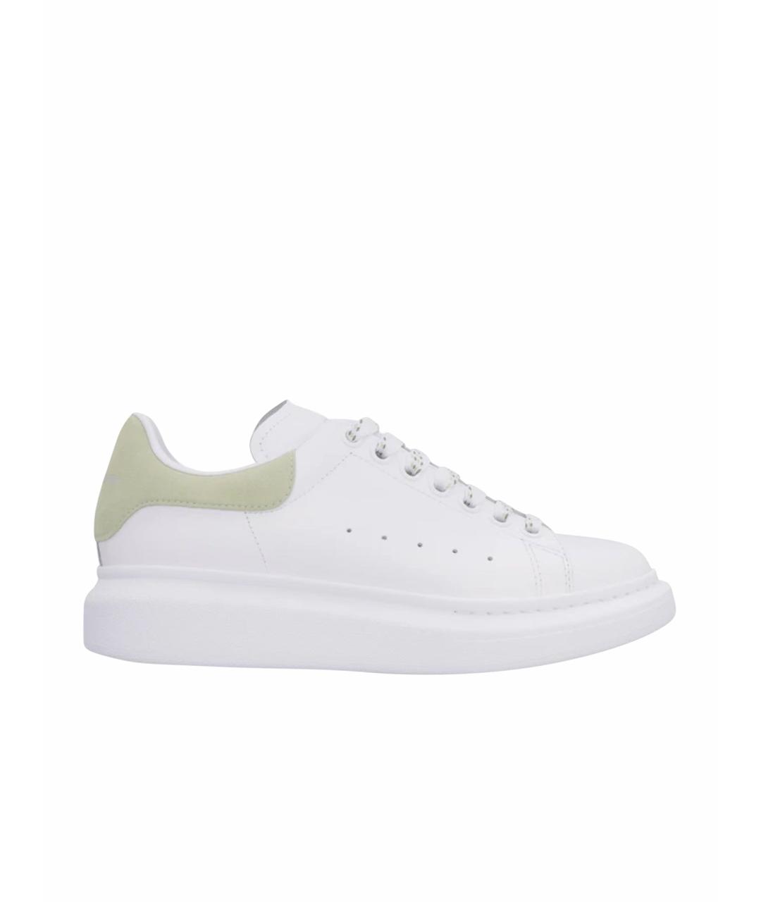 ALEXANDER MCQUEEN Белые кожаные кроссовки, фото 1