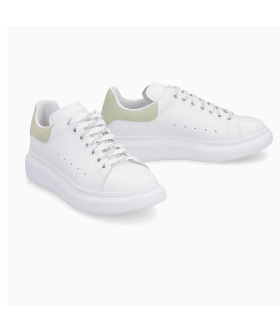 ALEXANDER MCQUEEN Белые кожаные кроссовки, фото 2