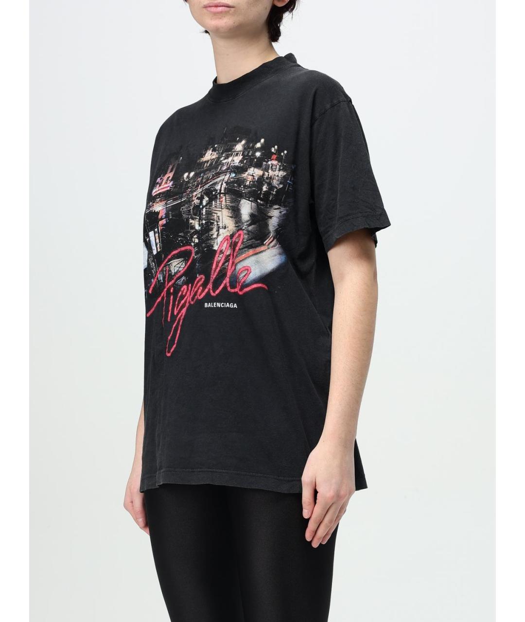 BALENCIAGA Черная футболка, фото 5