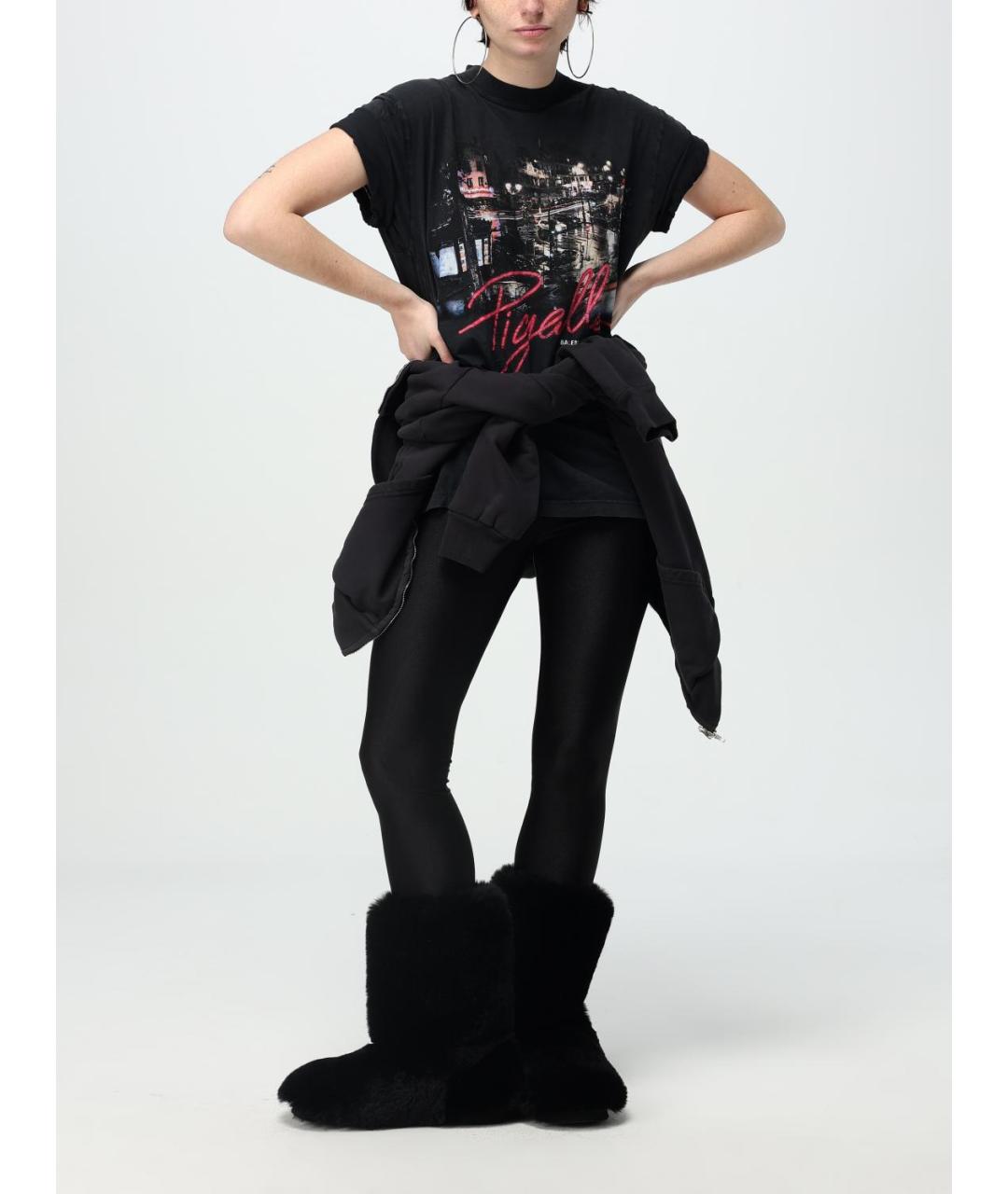BALENCIAGA Черная футболка, фото 3