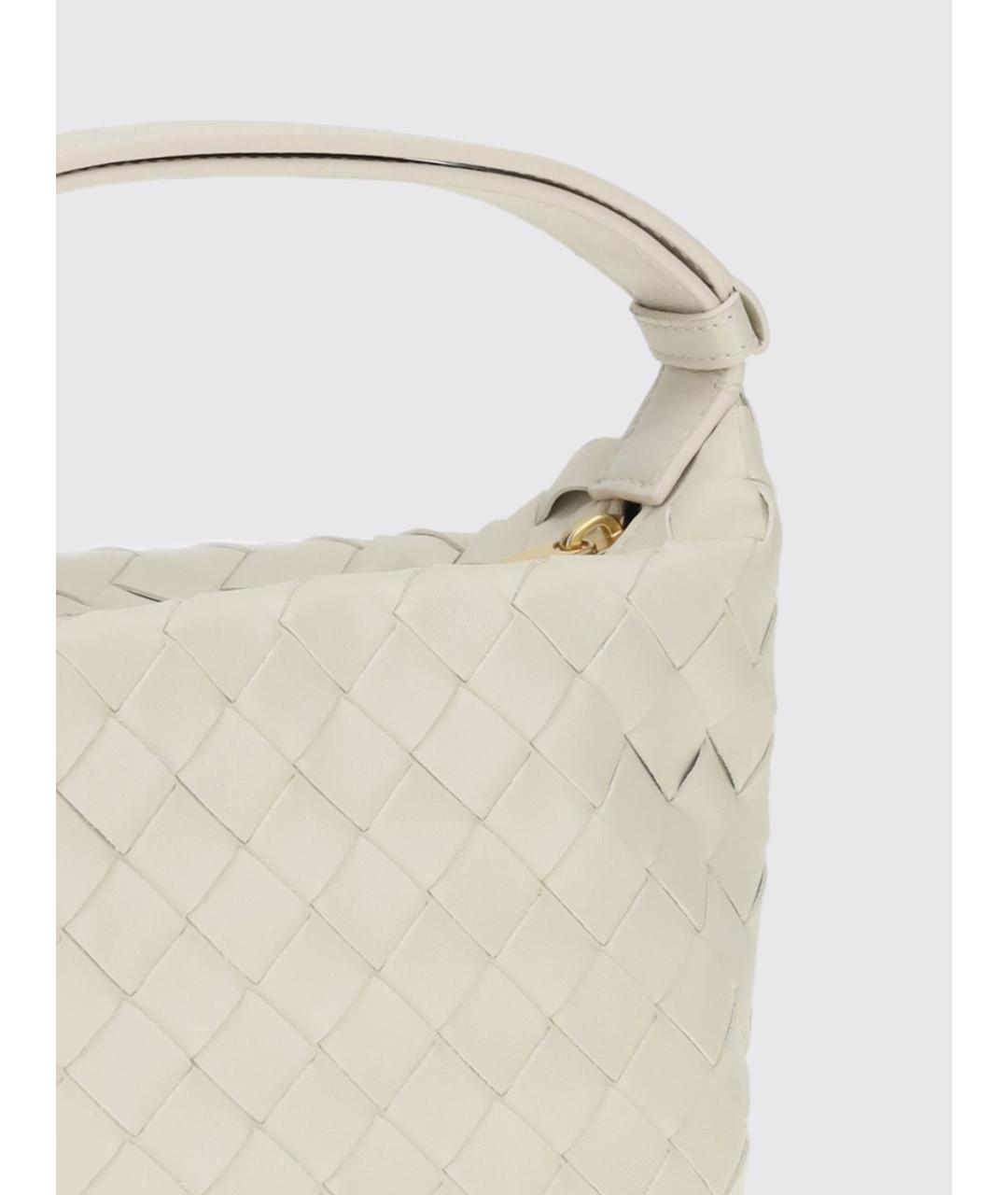 BOTTEGA VENETA Бежевая кожаная сумка с короткими ручками, фото 3