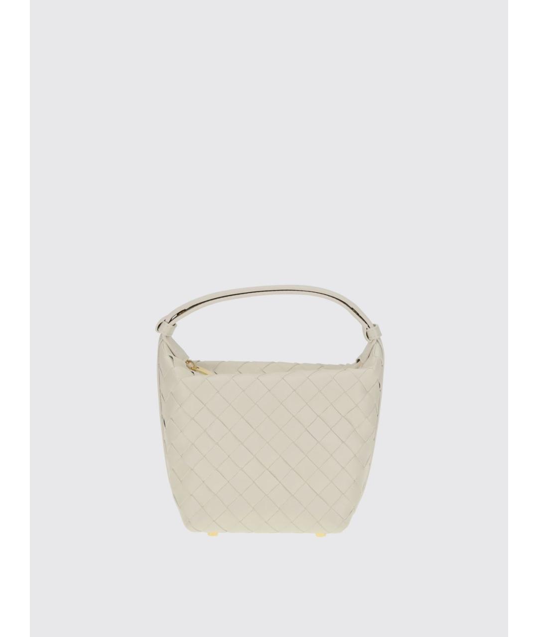 BOTTEGA VENETA Бежевая кожаная сумка с короткими ручками, фото 4