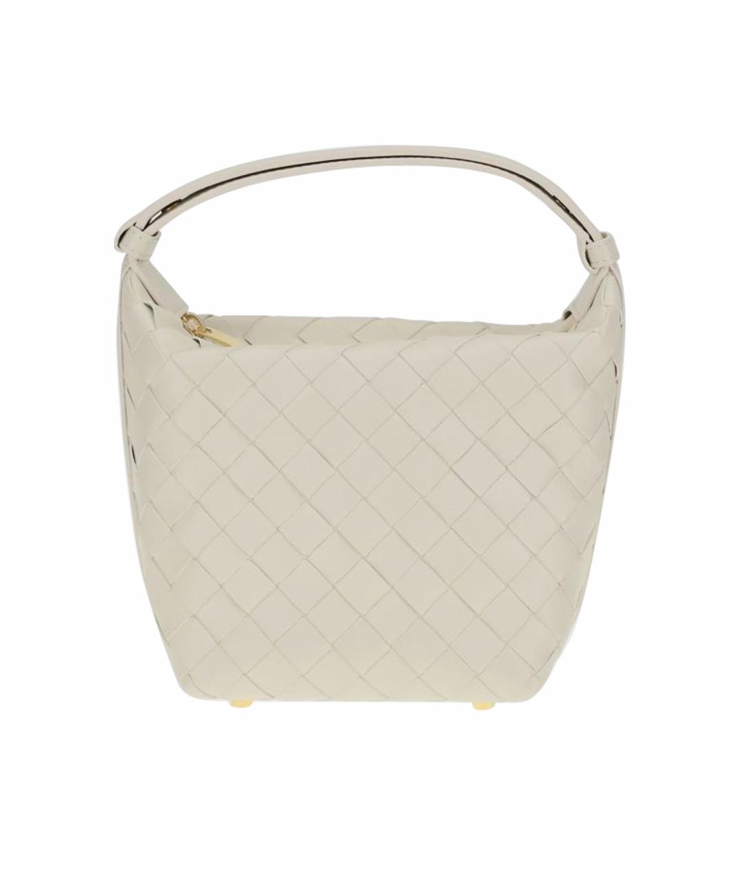 BOTTEGA VENETA Бежевая кожаная сумка с короткими ручками, фото 1