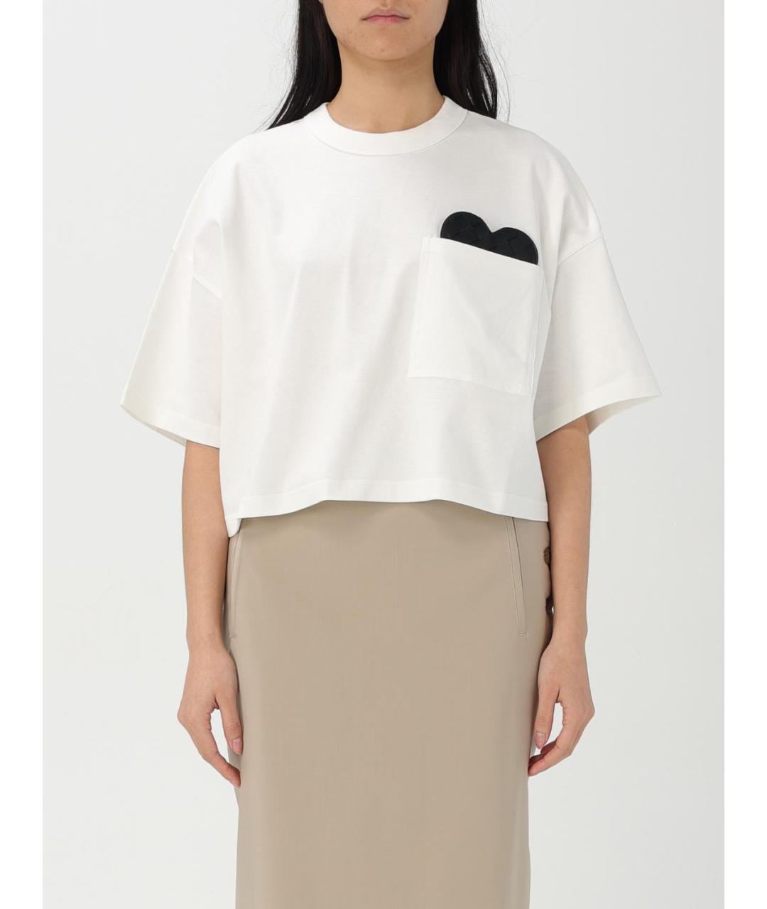 BOTTEGA VENETA Белая футболка, фото 2