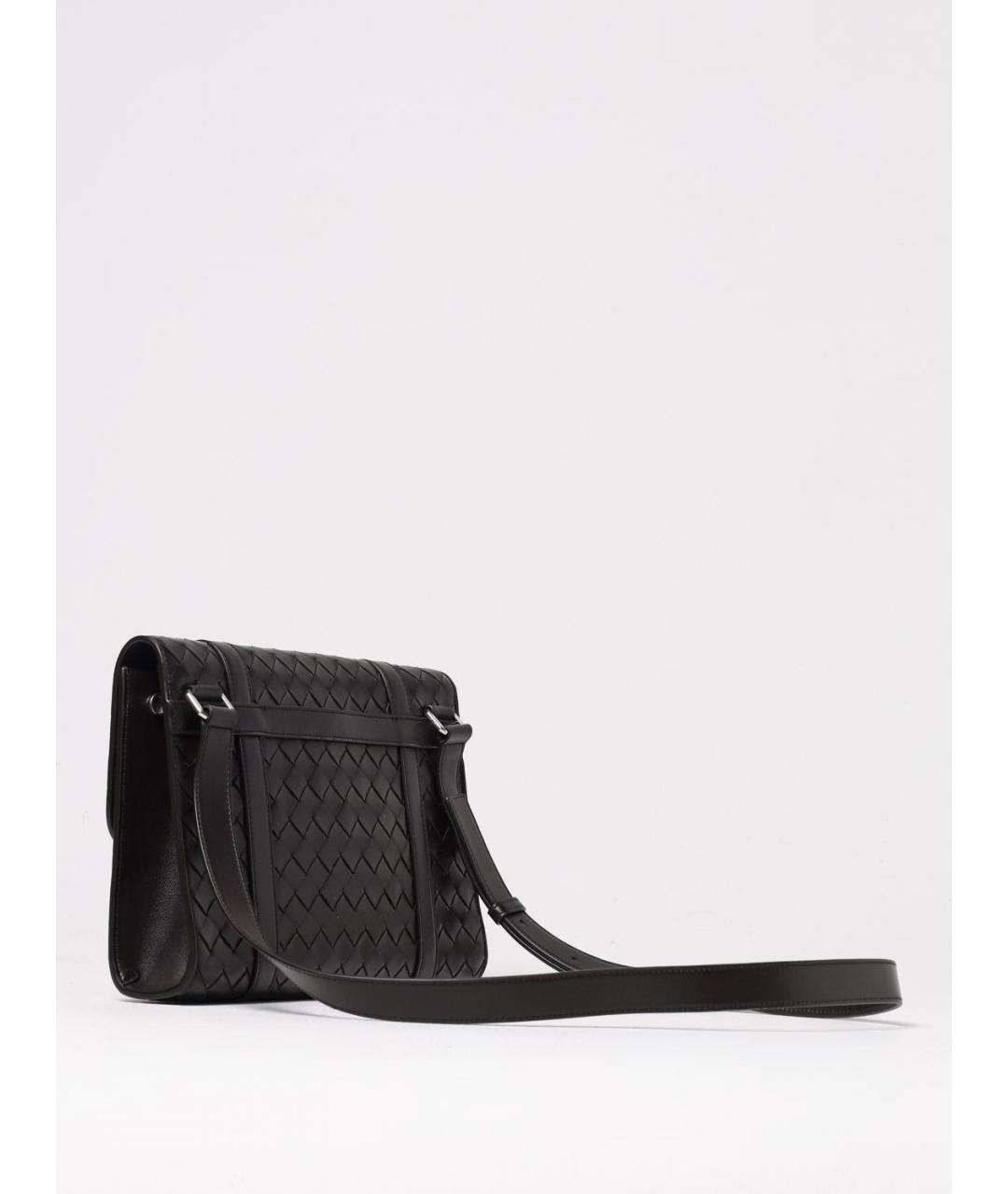 BOTTEGA VENETA Коричневая кожаная сумка на плечо, фото 3