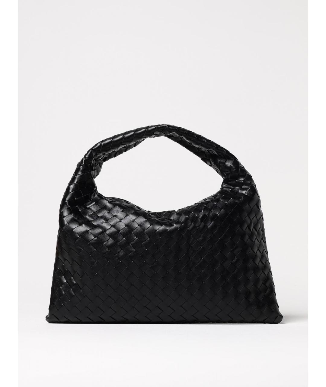 BOTTEGA VENETA Черная кожаная сумка через плечо, фото 5