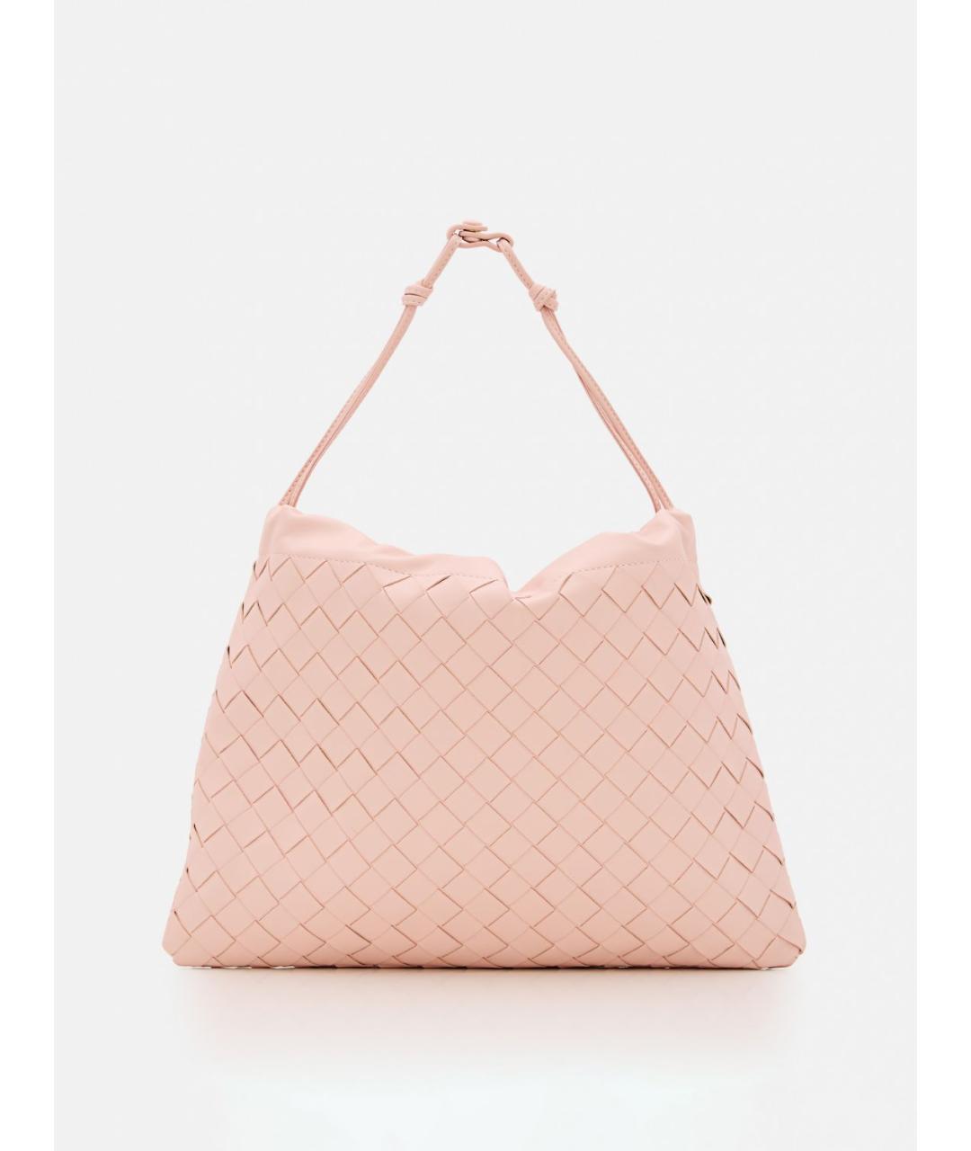 BOTTEGA VENETA Розовая кожаная сумка тоут, фото 6