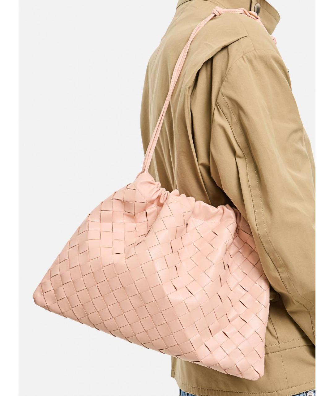 BOTTEGA VENETA Розовая кожаная сумка тоут, фото 2