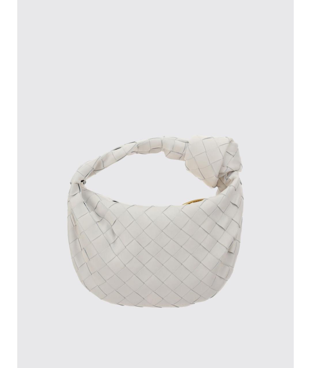 BOTTEGA VENETA Белая кожаная сумка с короткими ручками, фото 2