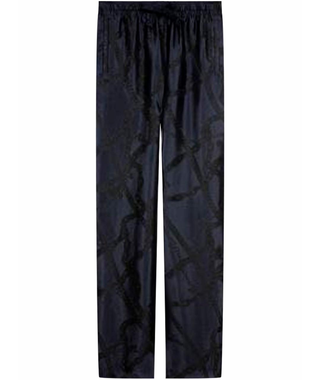 ZADIG & VOLTAIRE Темно-синие вискозные прямые брюки, фото 1