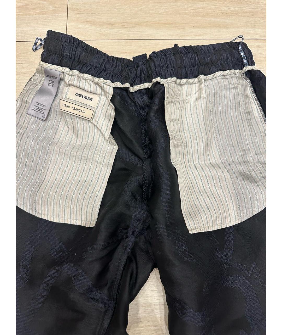 ZADIG & VOLTAIRE Темно-синие вискозные прямые брюки, фото 3