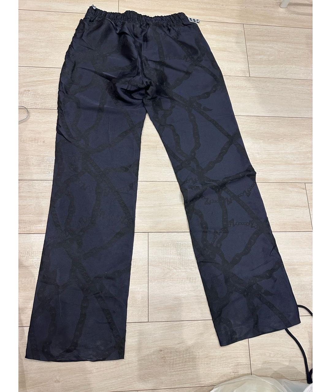 ZADIG & VOLTAIRE Темно-синие вискозные прямые брюки, фото 2