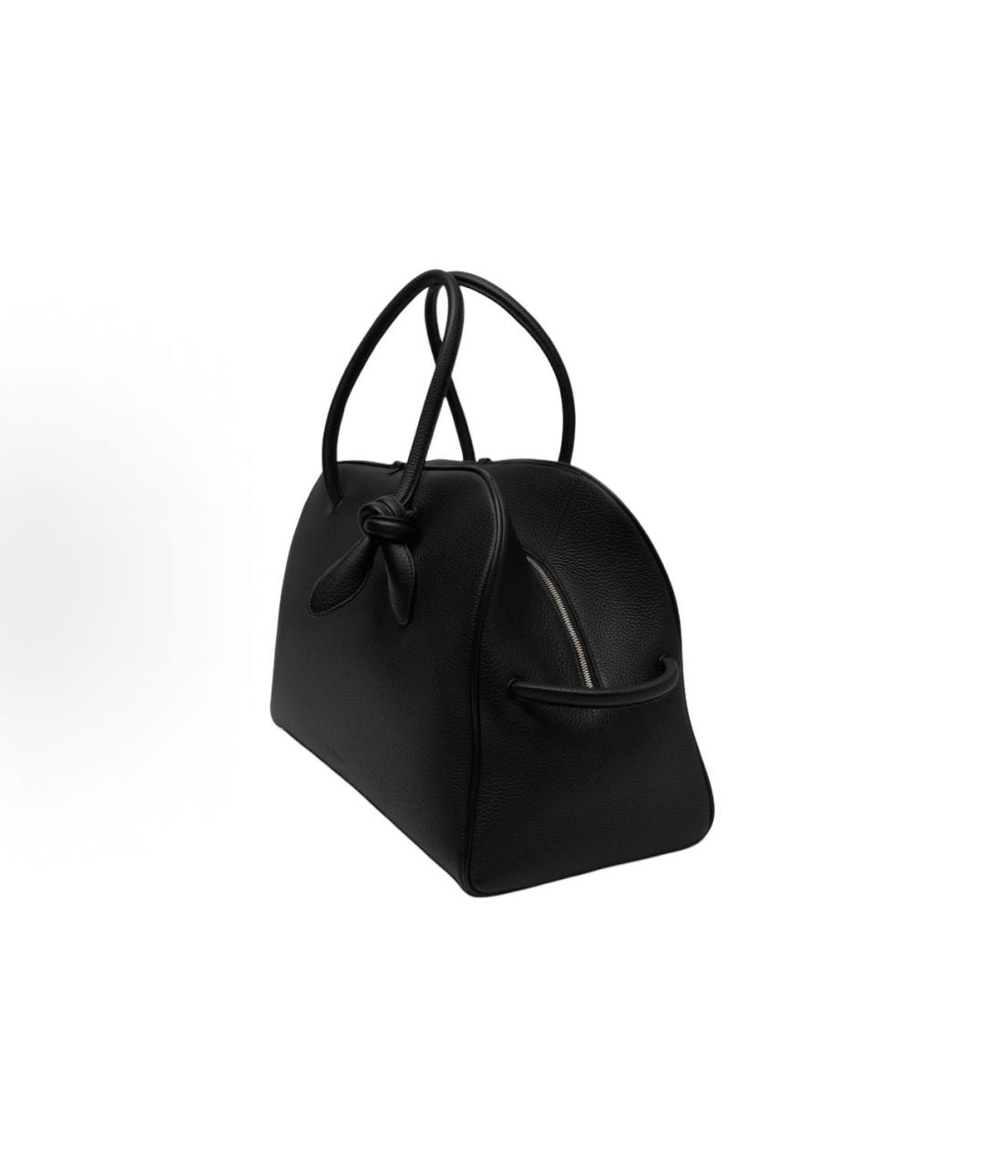 JACQUEMUS Черная кожаная сумка с короткими ручками, фото 3