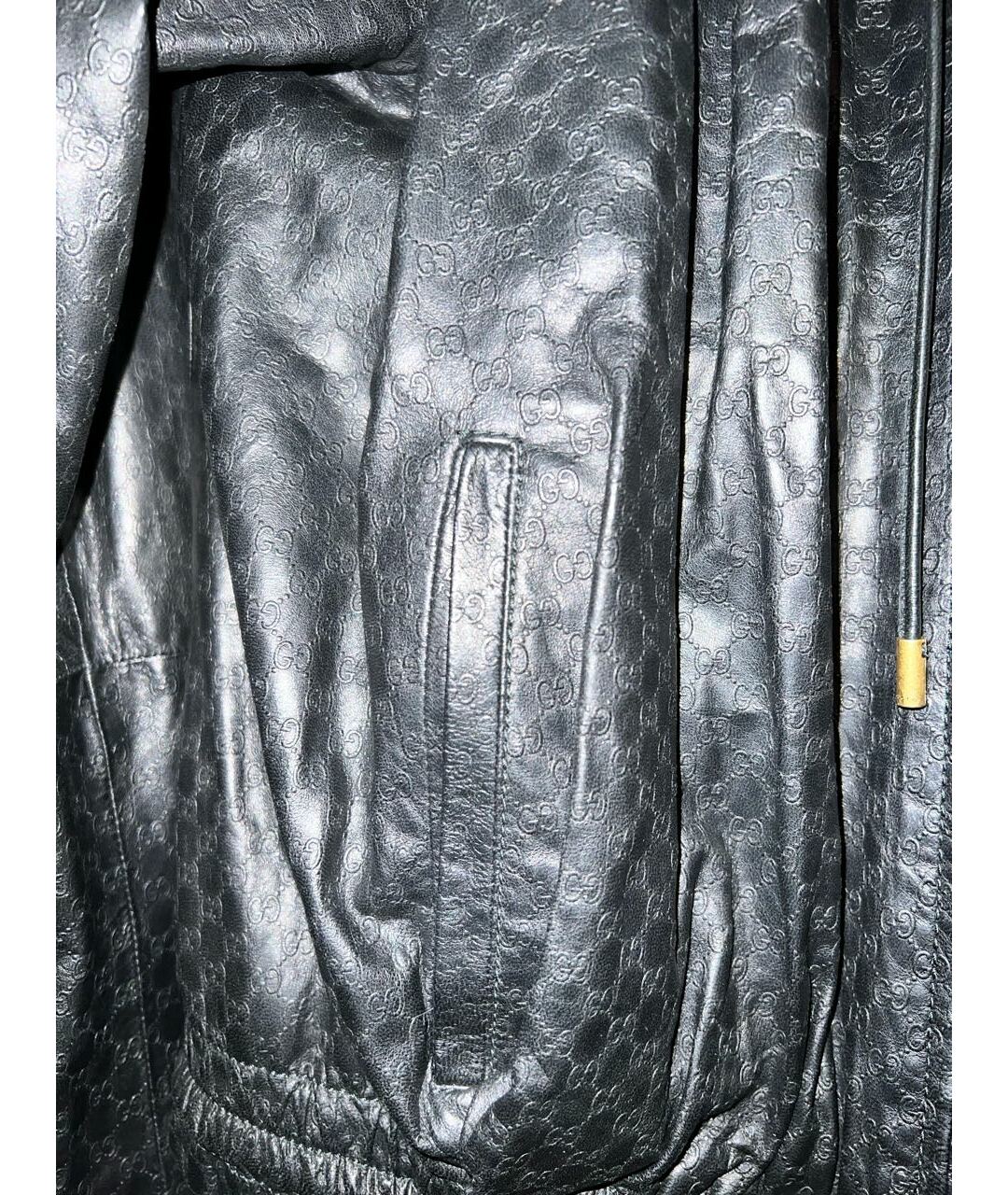 GUCCI Черная кожаная куртка, фото 6