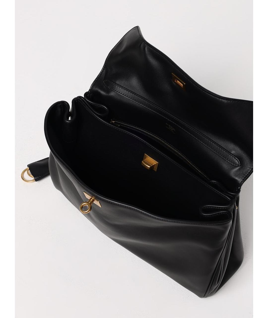 BALENCIAGA Черная кожаная сумка тоут, фото 5