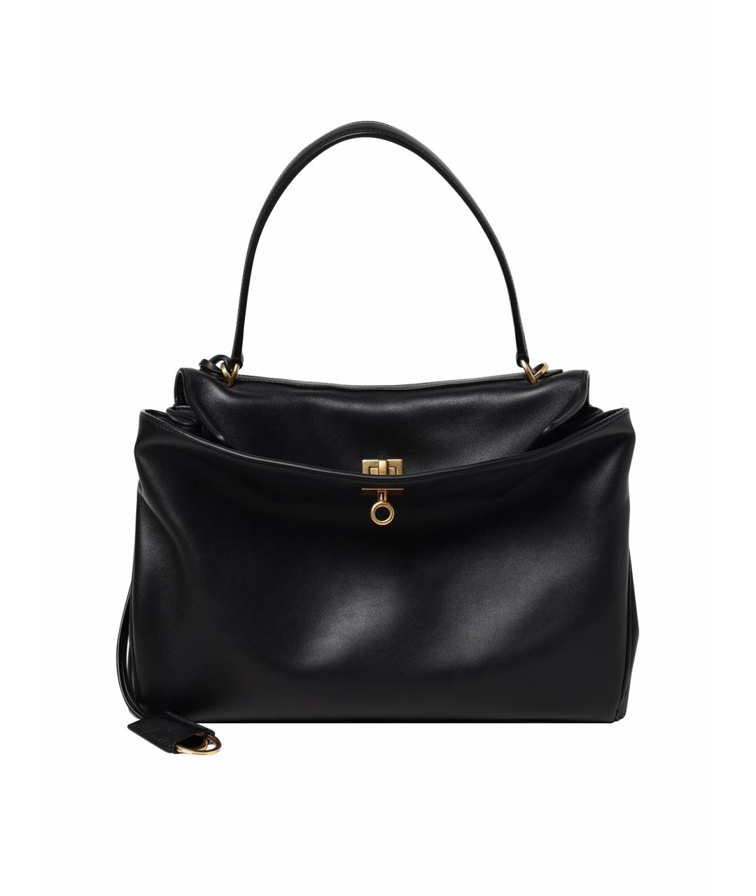 BALENCIAGA Черная кожаная сумка тоут, фото 1