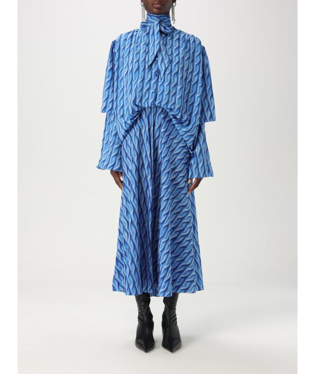 BALENCIAGA Синее платье, фото 2