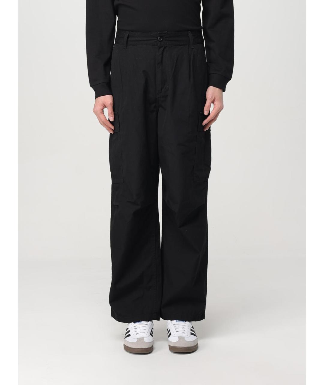 CARHARTT WIP Черные хлопковые повседневные брюки, фото 2
