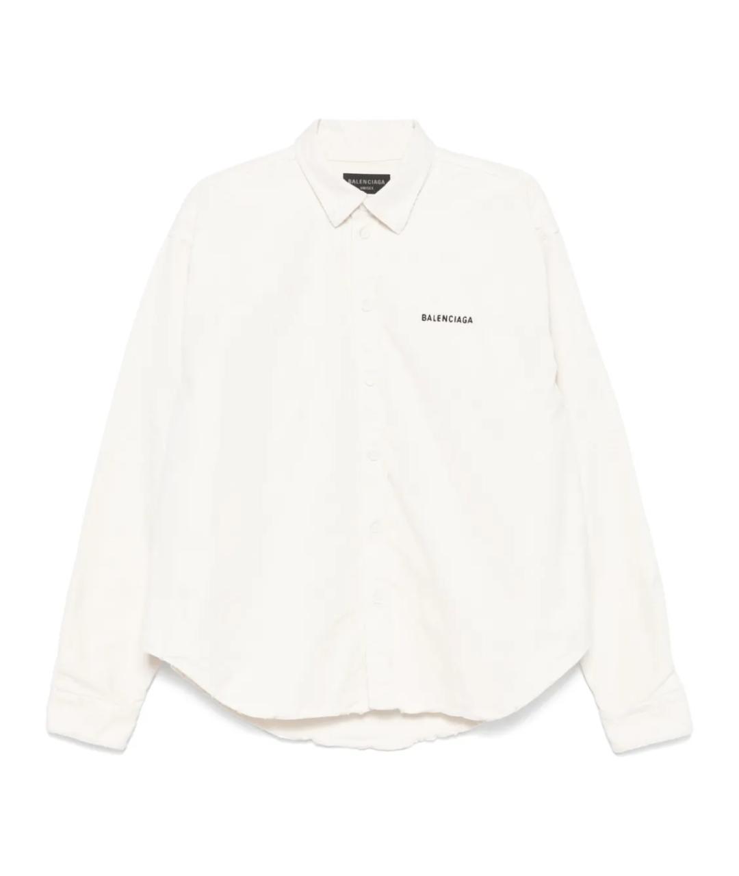 BALENCIAGA Белая хлопковая рубашка, фото 1