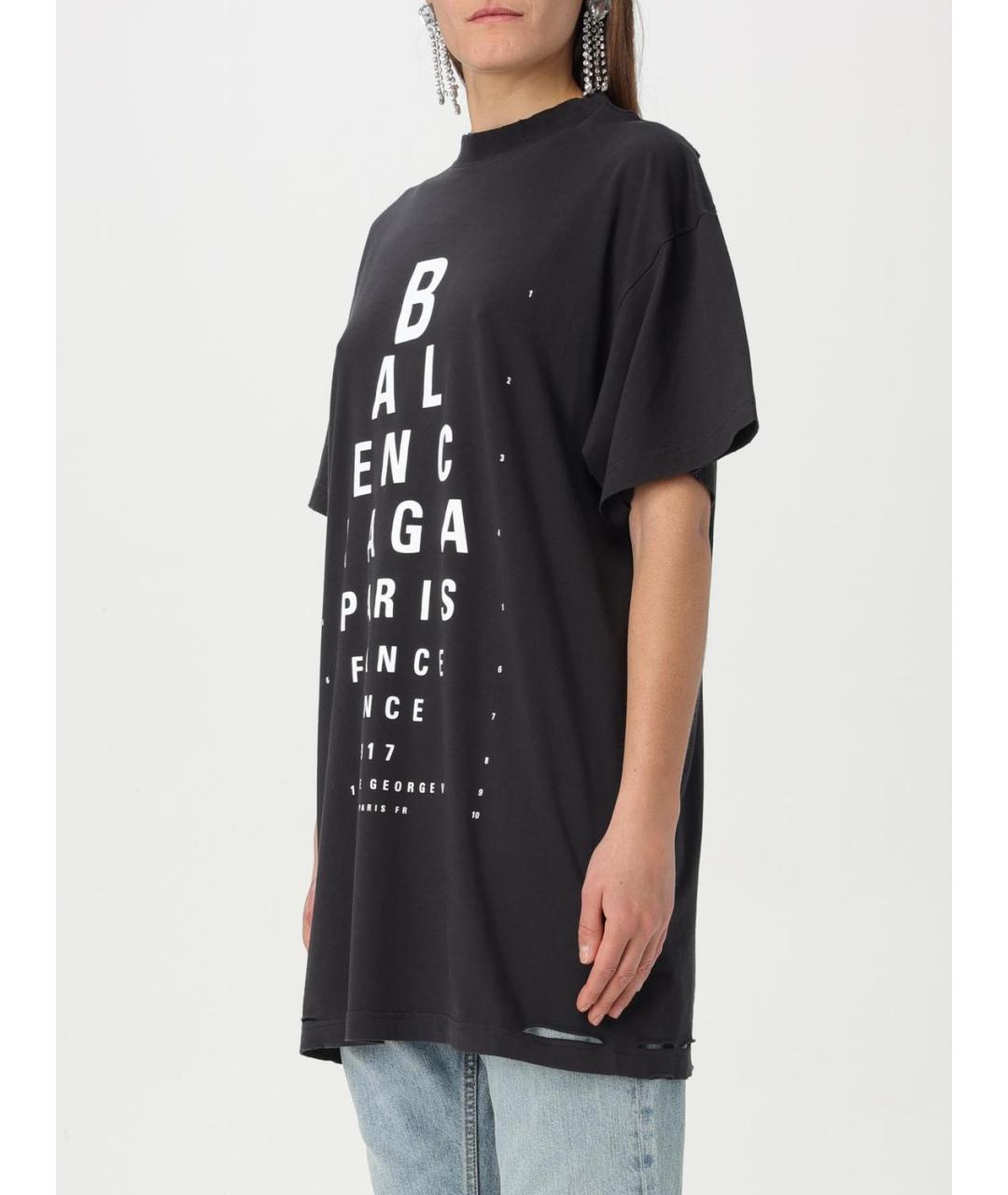 BALENCIAGA Черная футболка, фото 5