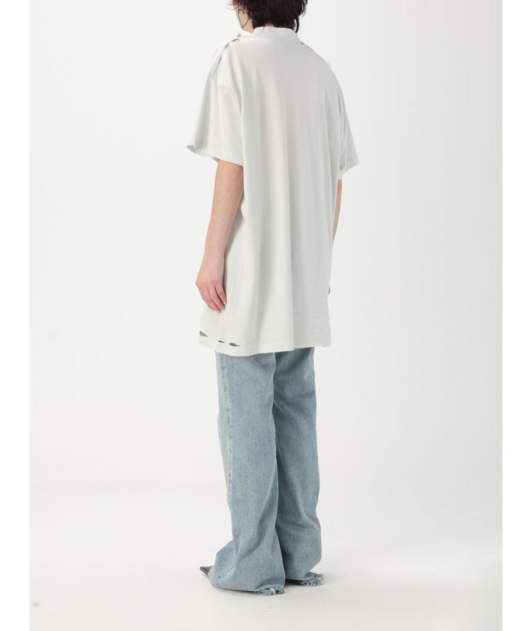 BALENCIAGA Белая футболка, фото 4