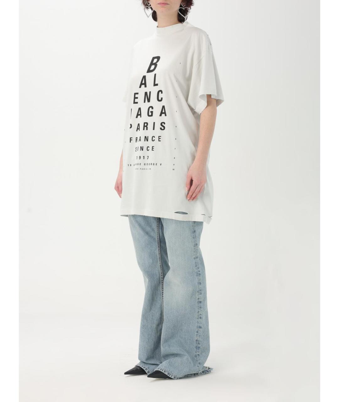 BALENCIAGA Белая футболка, фото 5