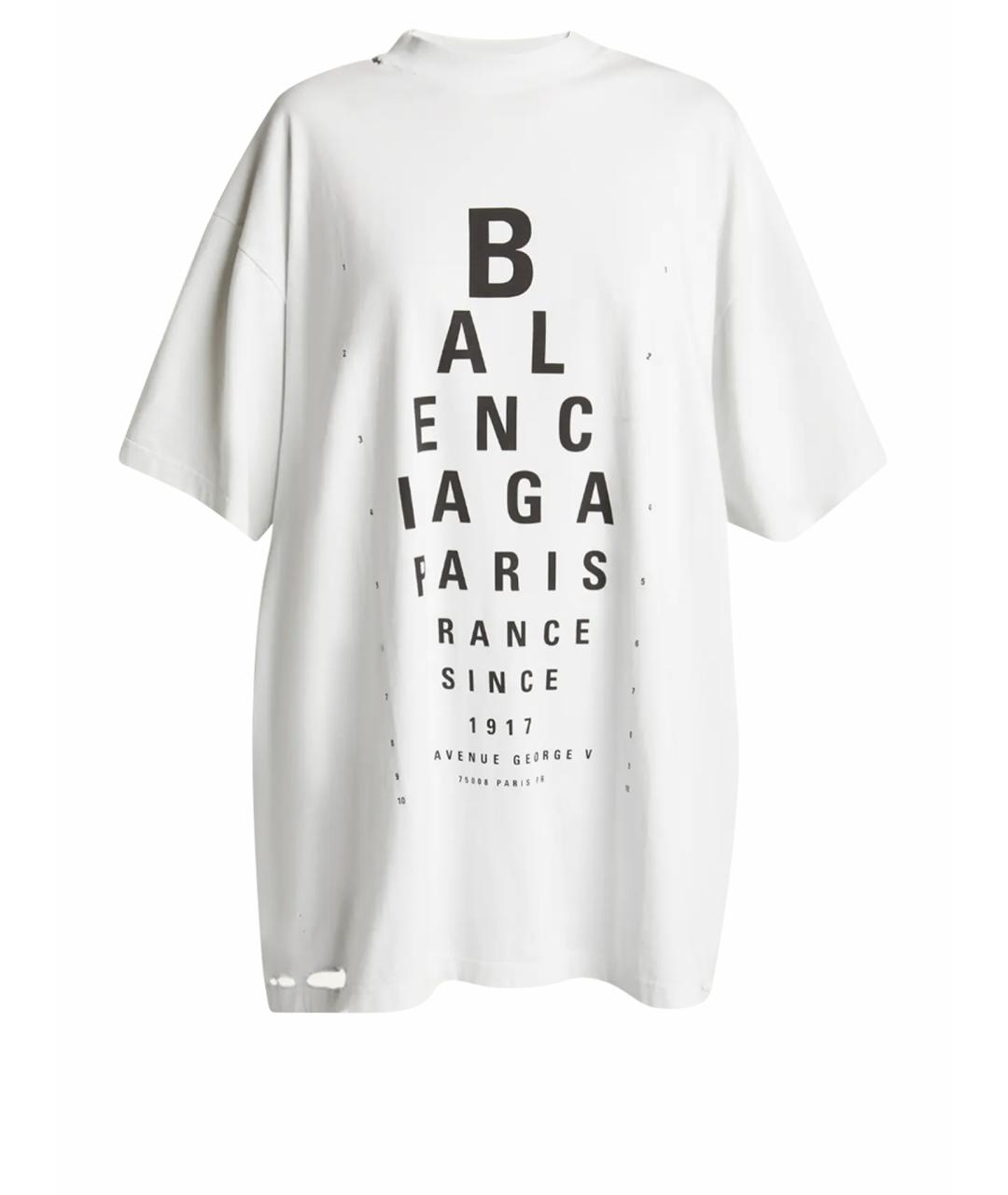BALENCIAGA Белая футболка, фото 1