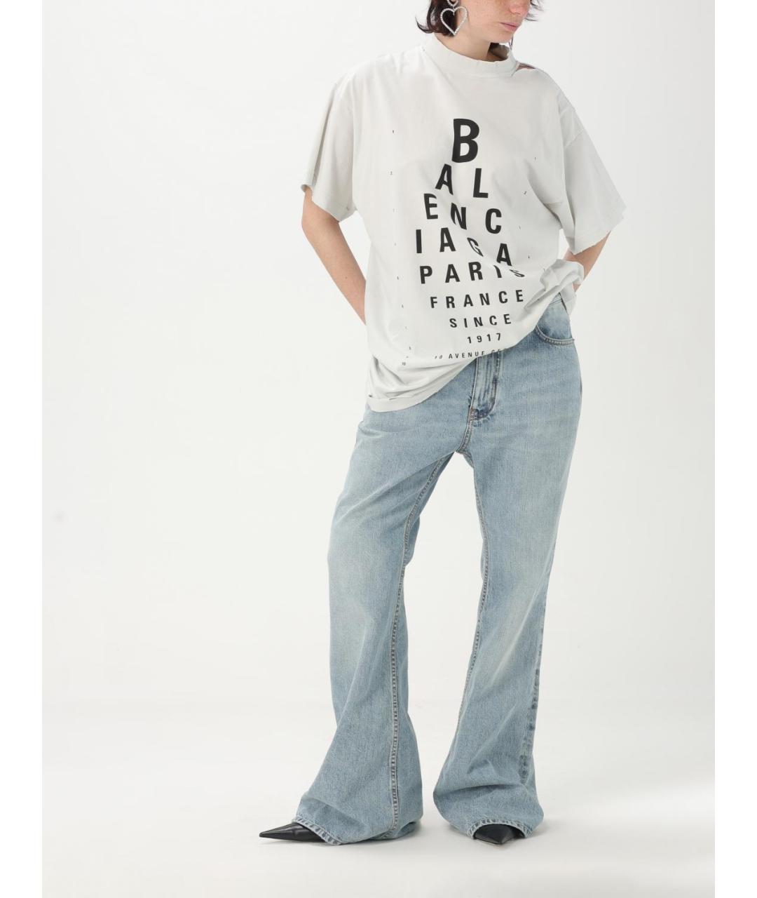 BALENCIAGA Белая футболка, фото 3