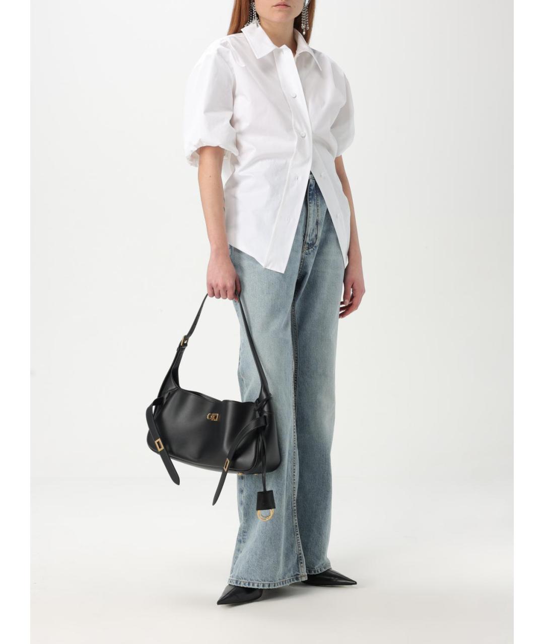 BALENCIAGA Черная кожаная сумка через плечо, фото 2