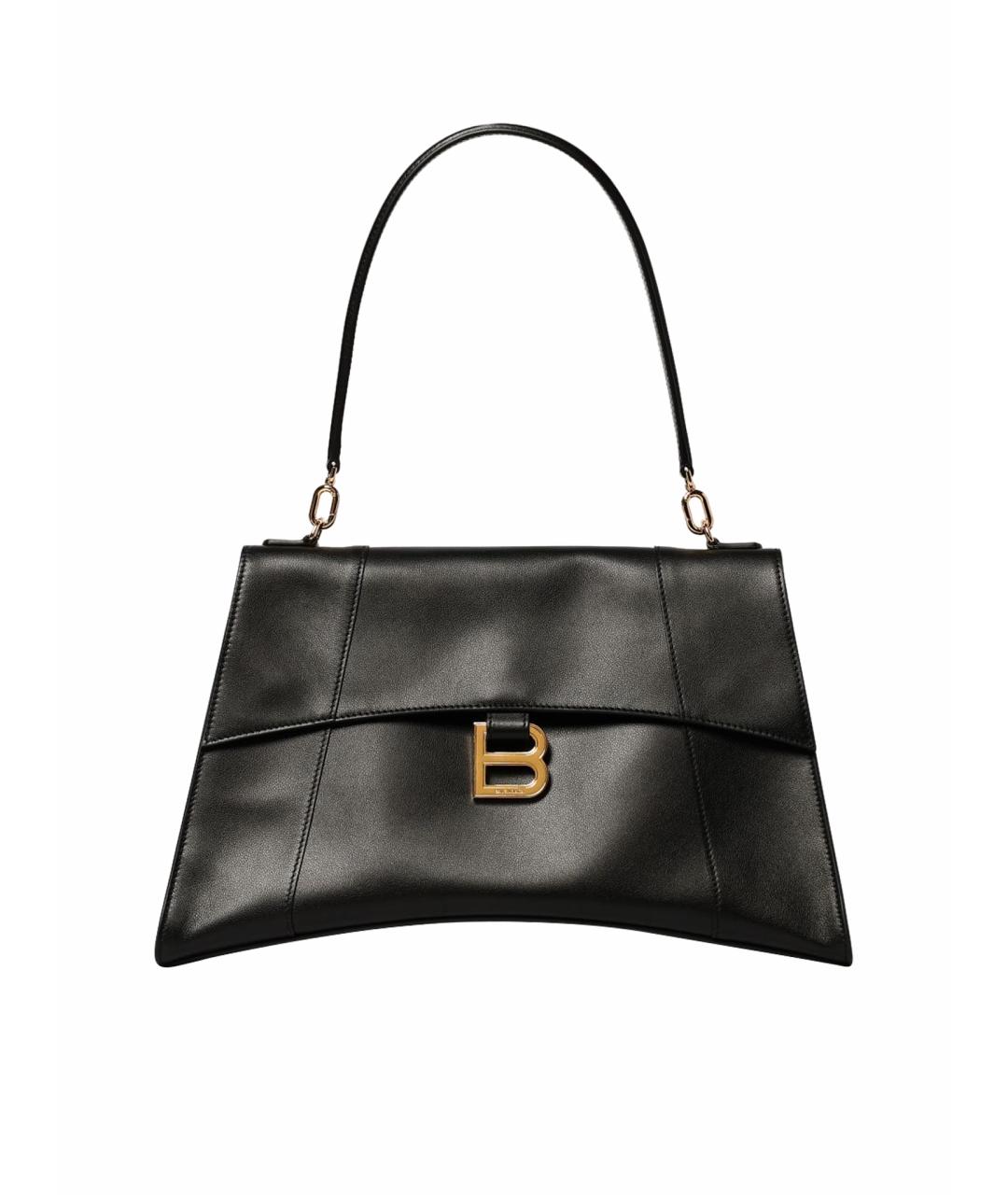 BALENCIAGA Черная кожаная сумка через плечо, фото 1