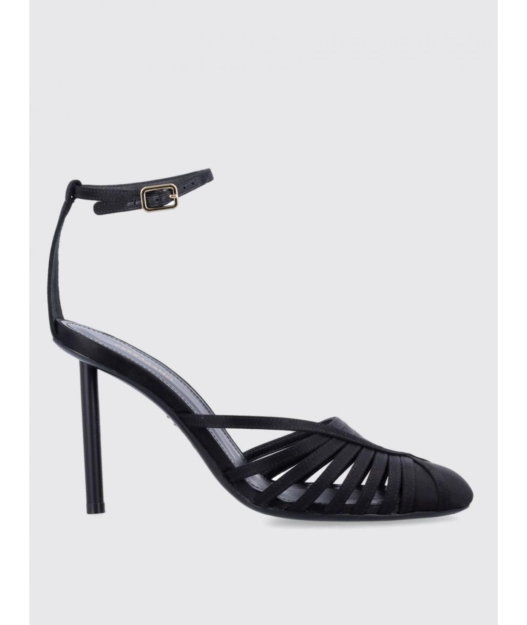 FERRAGAMO Черные текстильные босоножки, фото 5