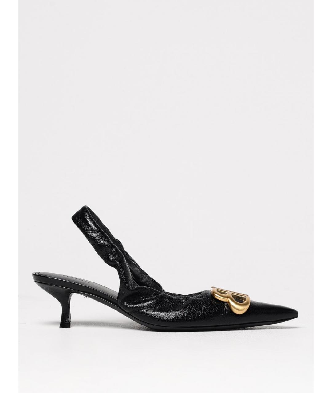 BALENCIAGA Черные кожаные туфли, фото 5