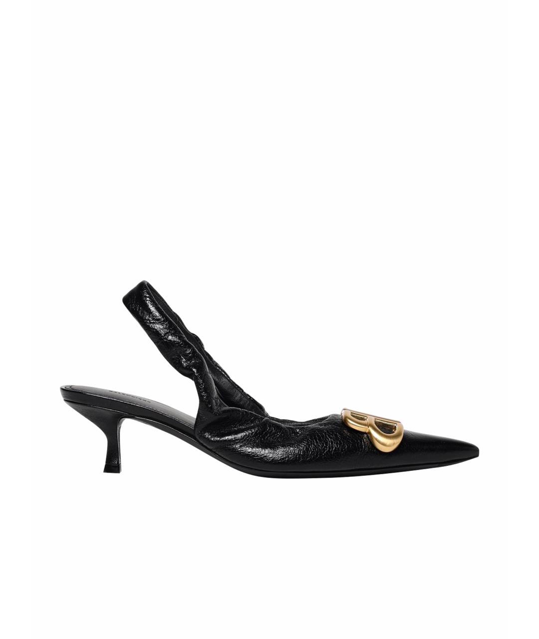 BALENCIAGA Черные кожаные туфли, фото 1
