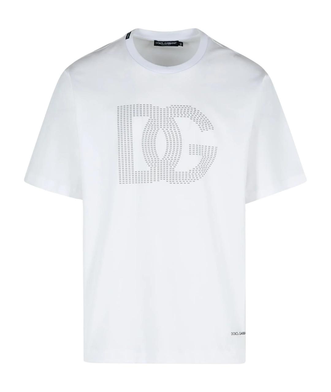 DOLCE&GABBANA Белая хлопковая футболка, фото 1