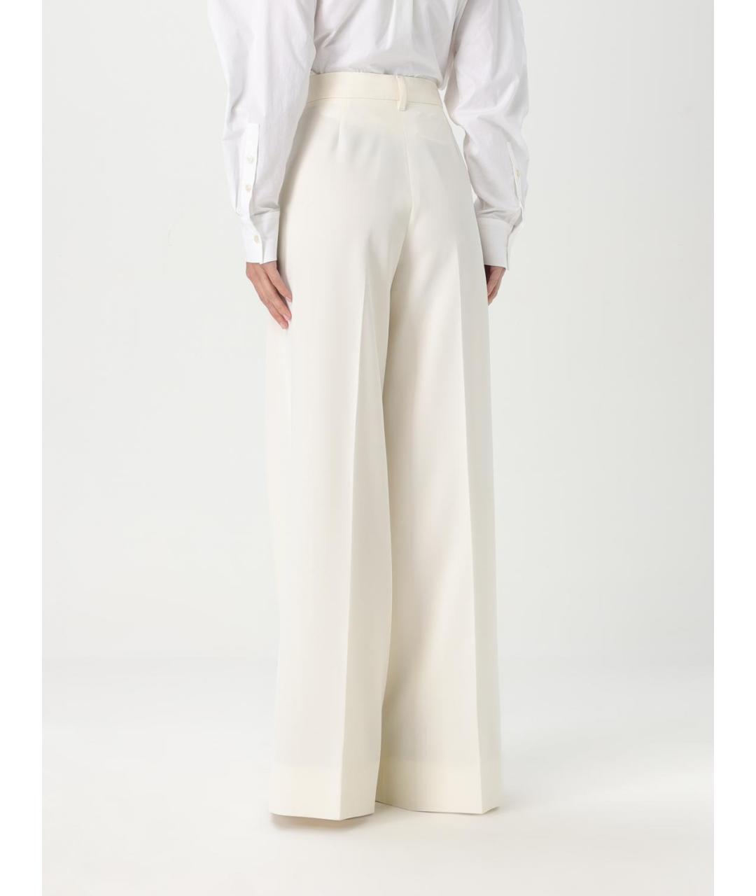 STELLA MCCARTNEY Белые шерстяные брюки широкие, фото 4