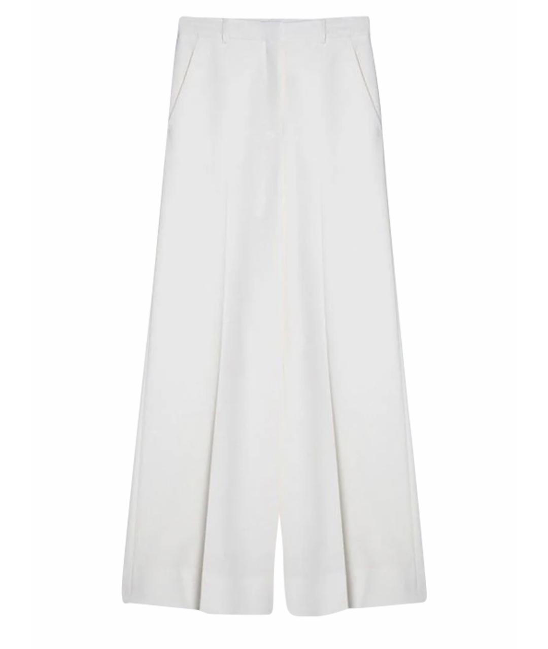 STELLA MCCARTNEY Белые шерстяные брюки широкие, фото 1
