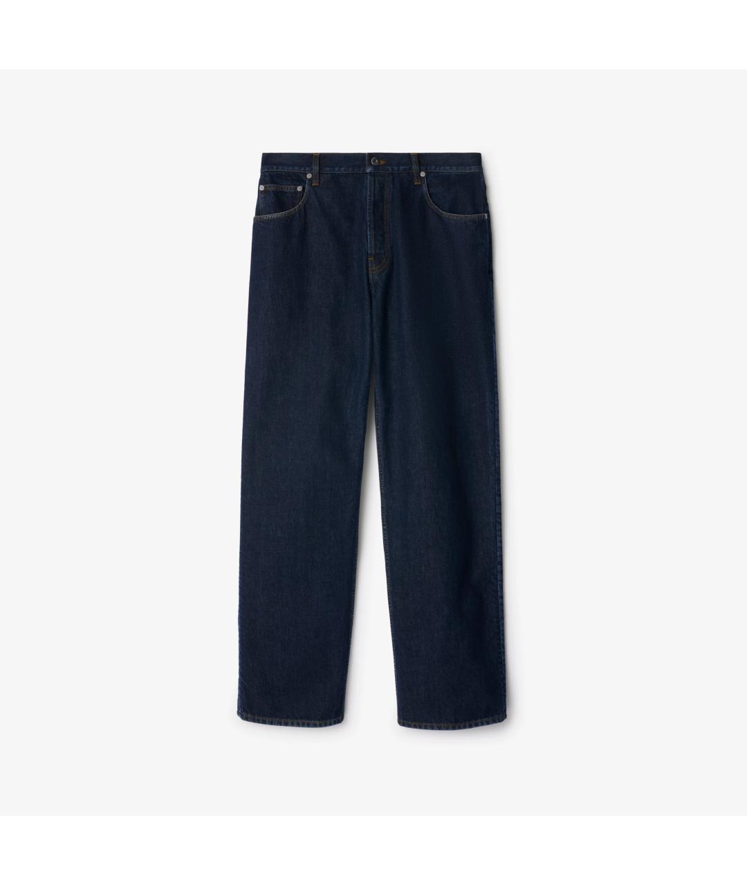 BURBERRY Синие хлопковые прямые джинсы, фото 7