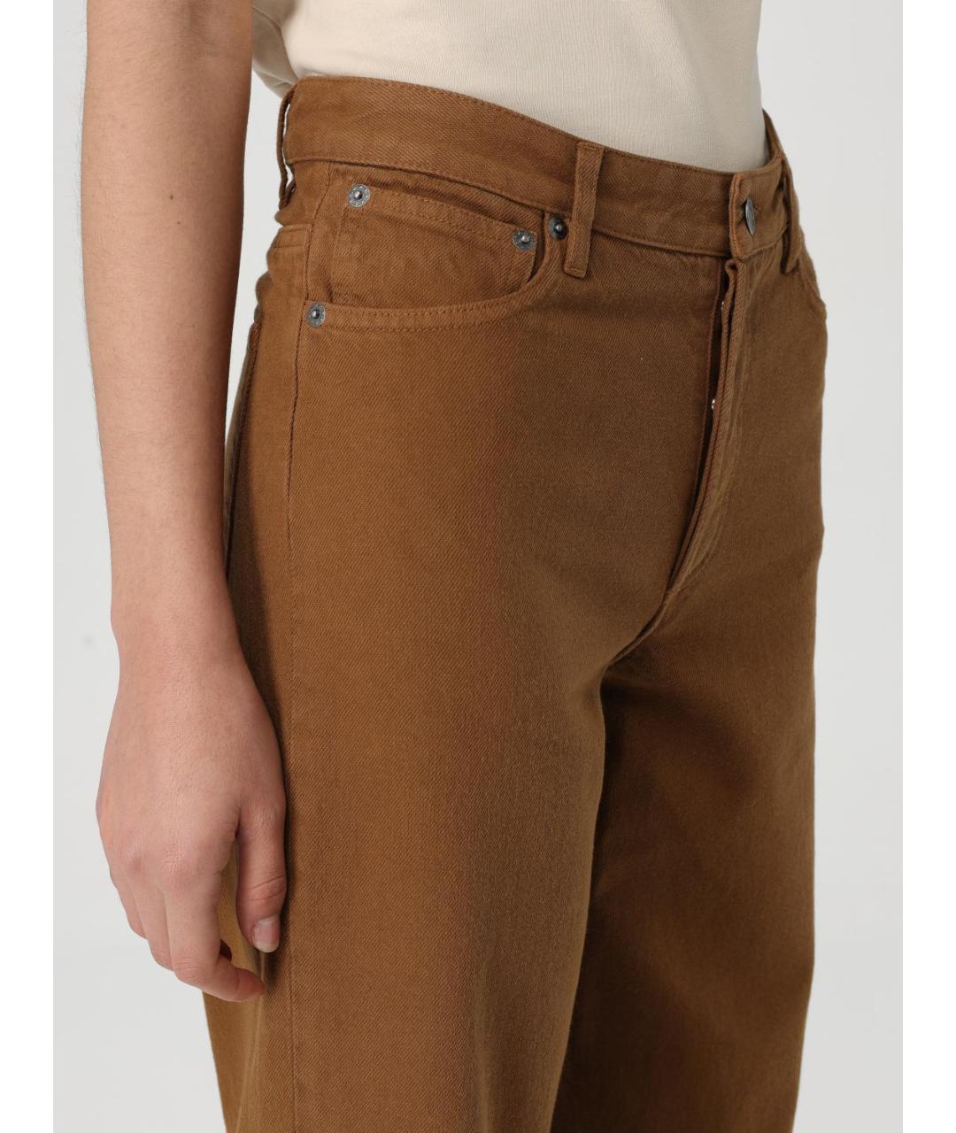 A.P.C. Коричневые хлопковые прямые джинсы, фото 4