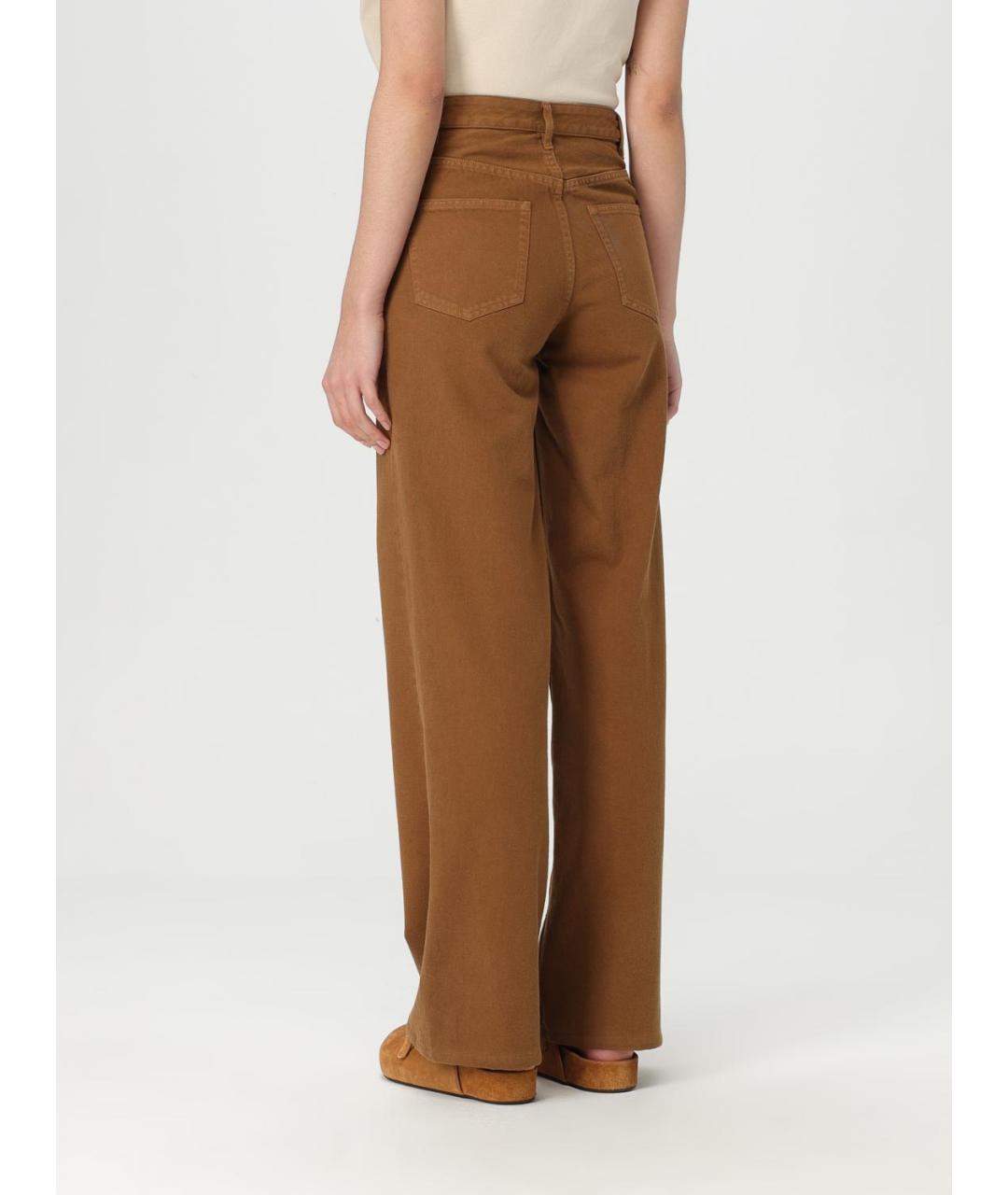A.P.C. Коричневые хлопковые прямые джинсы, фото 3
